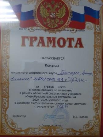 Плавание.